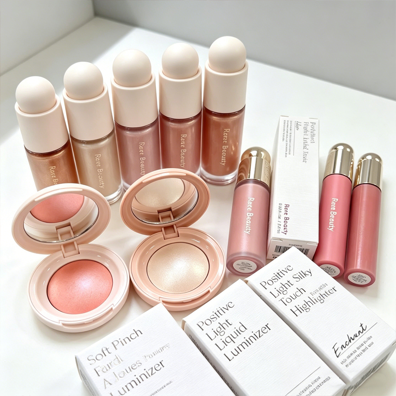 Rare Beauty Makeup Kit - Colorete en Polvo Rare Beauty, Iluminador,