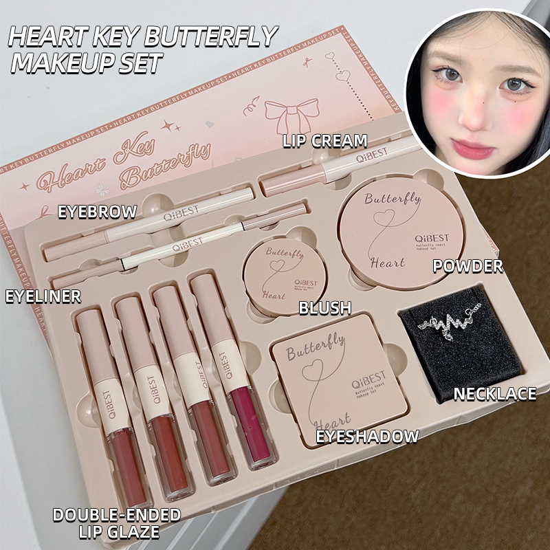 Huda Beauty Makeup Set - QIBEST-Juego de maquillaje facial, 4 unidades,