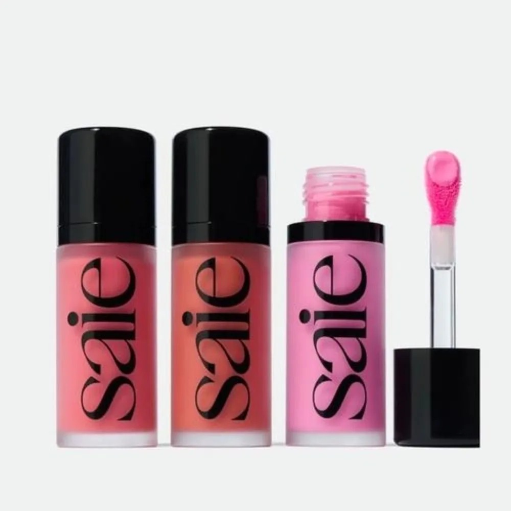 Huda Beauty Makeup Mini Kit - Saie Blush Líquido, Contorneado, Polvo Brillante,