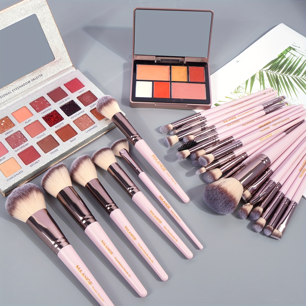 MAANGE-Juego de brochas de maq - Huda Beauty Makeup Brush Set reseña y precio
