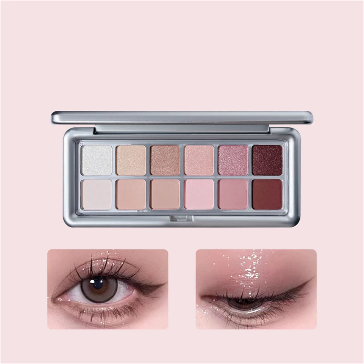 Placa de sombra de ojos de 12  - Beauty Book Makeup Kit reseña y precio