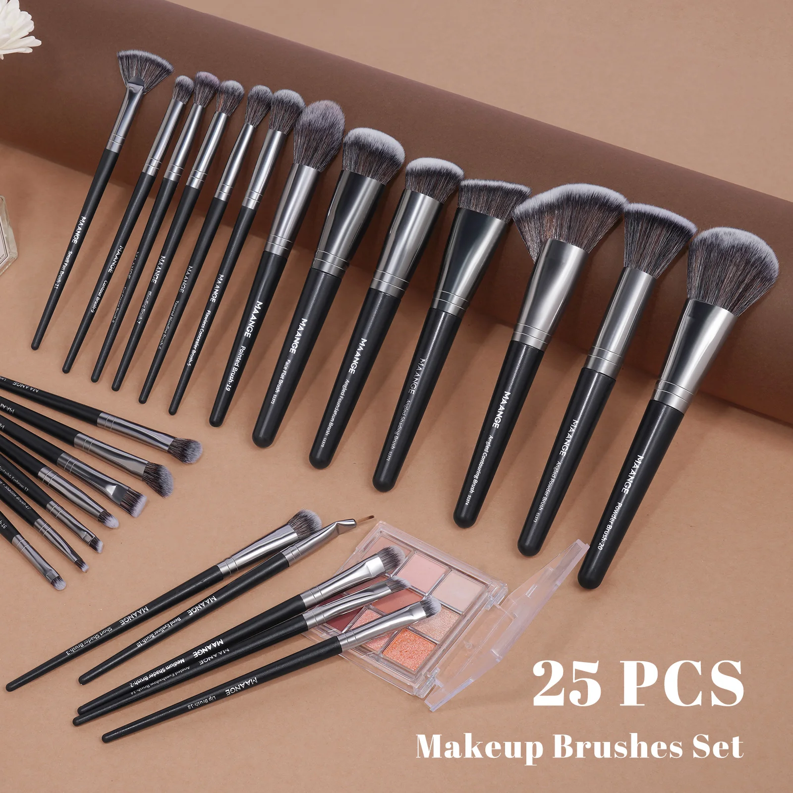 MAANGE-Kit de brochas de maqui - Huda Beauty Makeup Brush Set reseña y precio