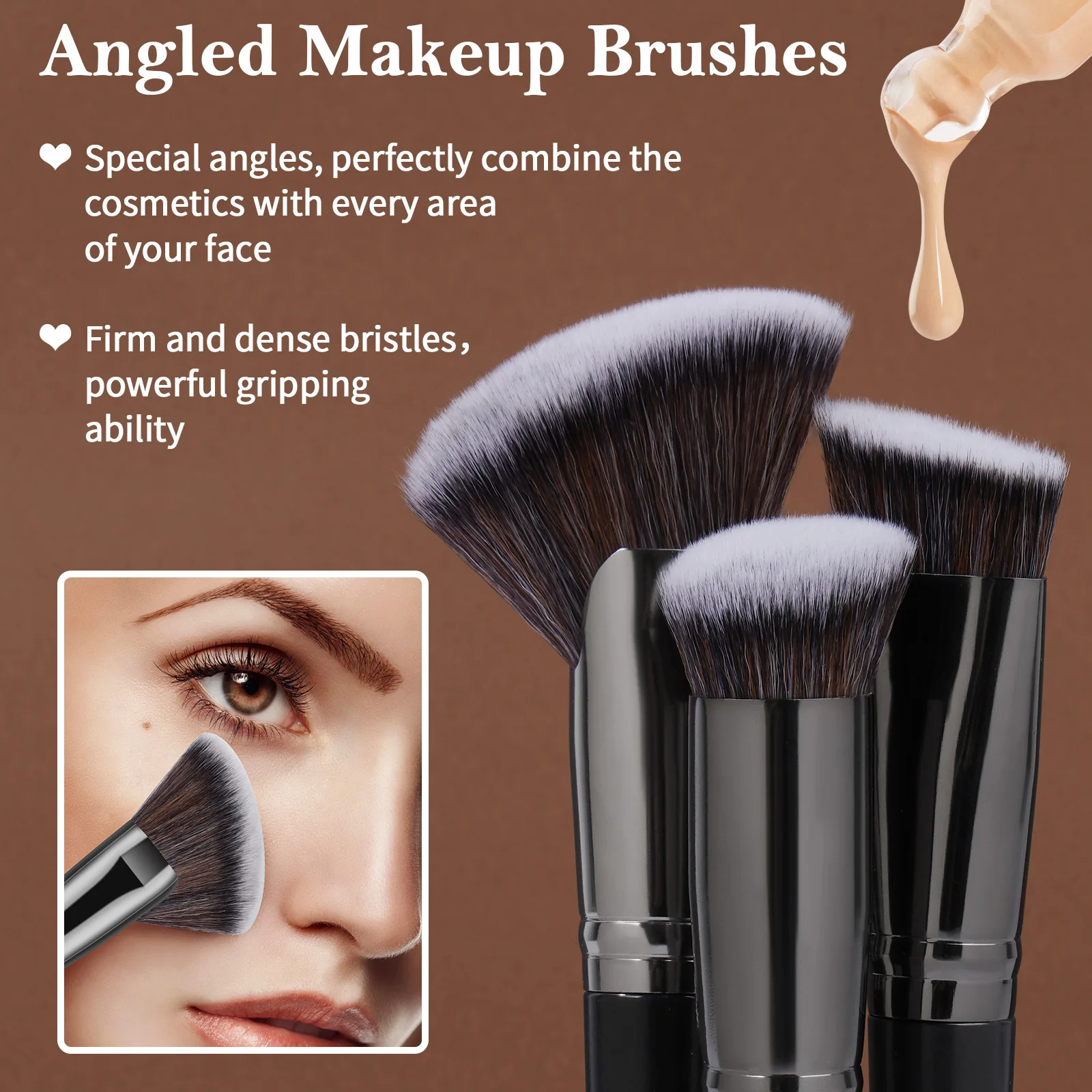 MAANGE-Kit de brochas de maqui - Huda Beauty Makeup Brush Set reseña y precio