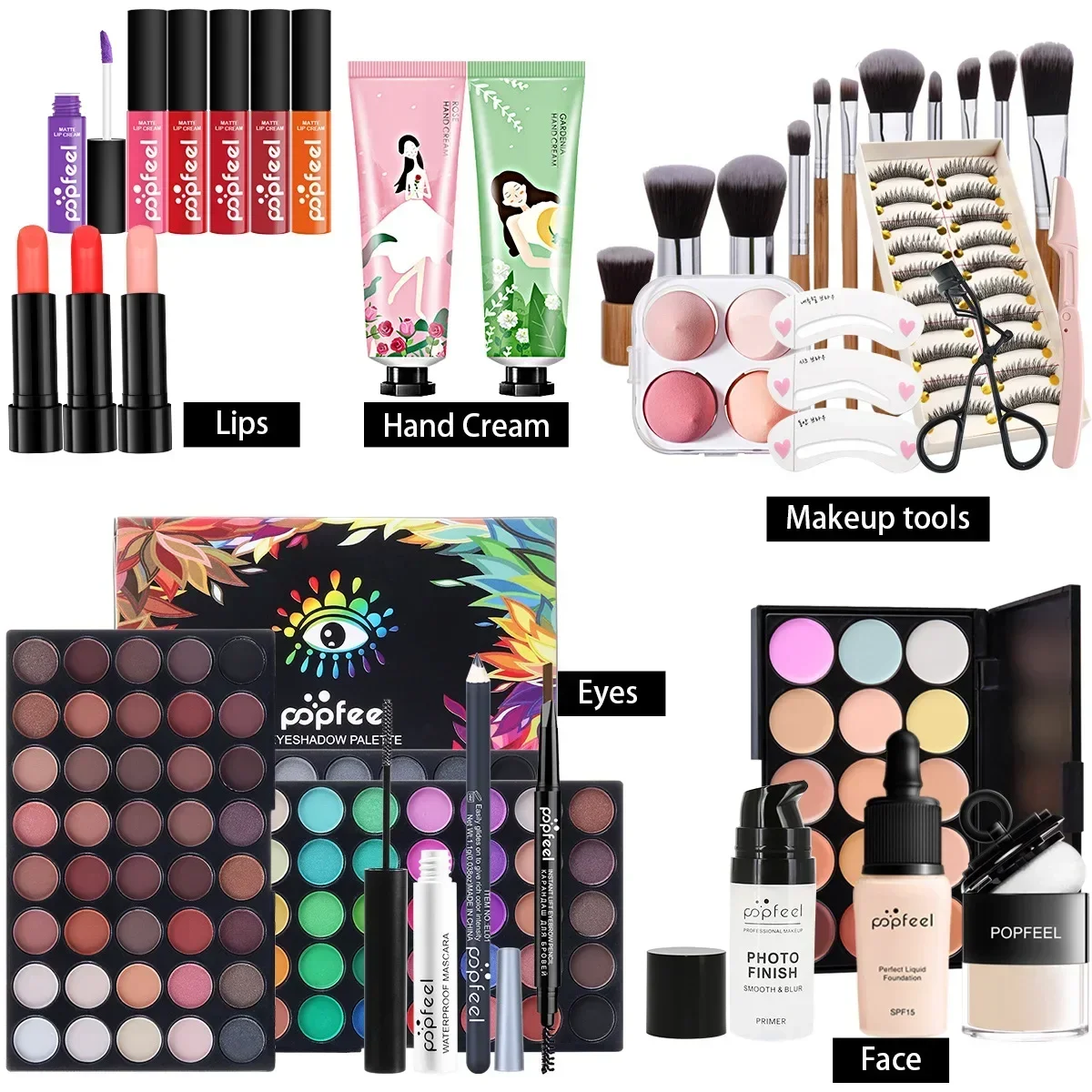 POPFEEL Kit de maquillaje todo - Huda Beauty Makeup Set reseña y precio