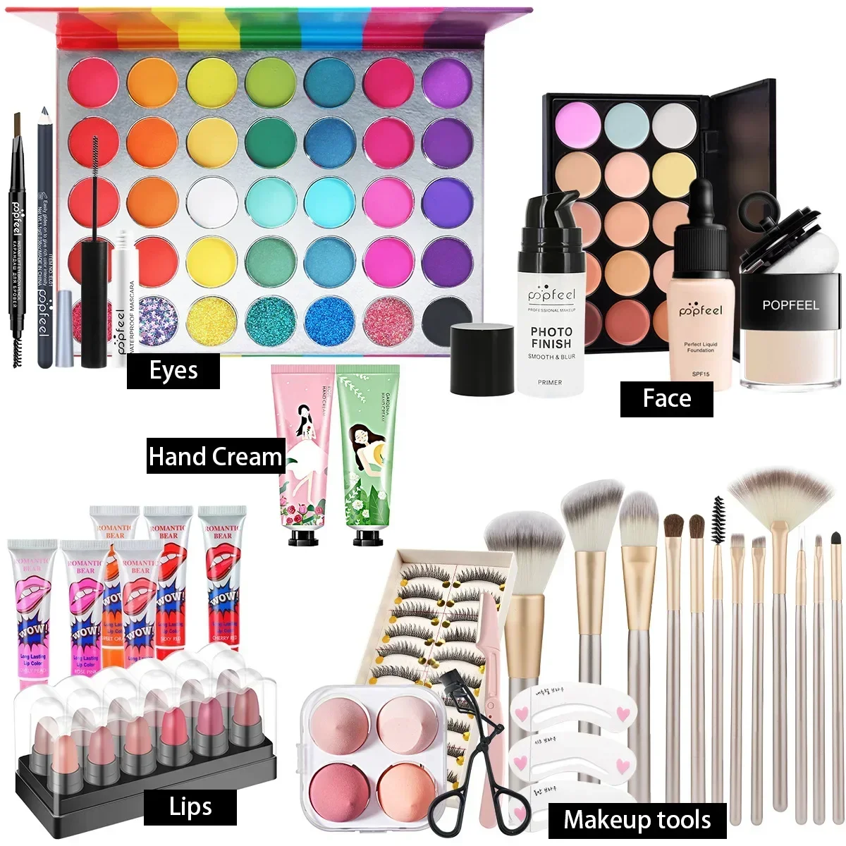 POPFEEL Kit de maquillaje todo - Huda Beauty Makeup Set reseña y precio
