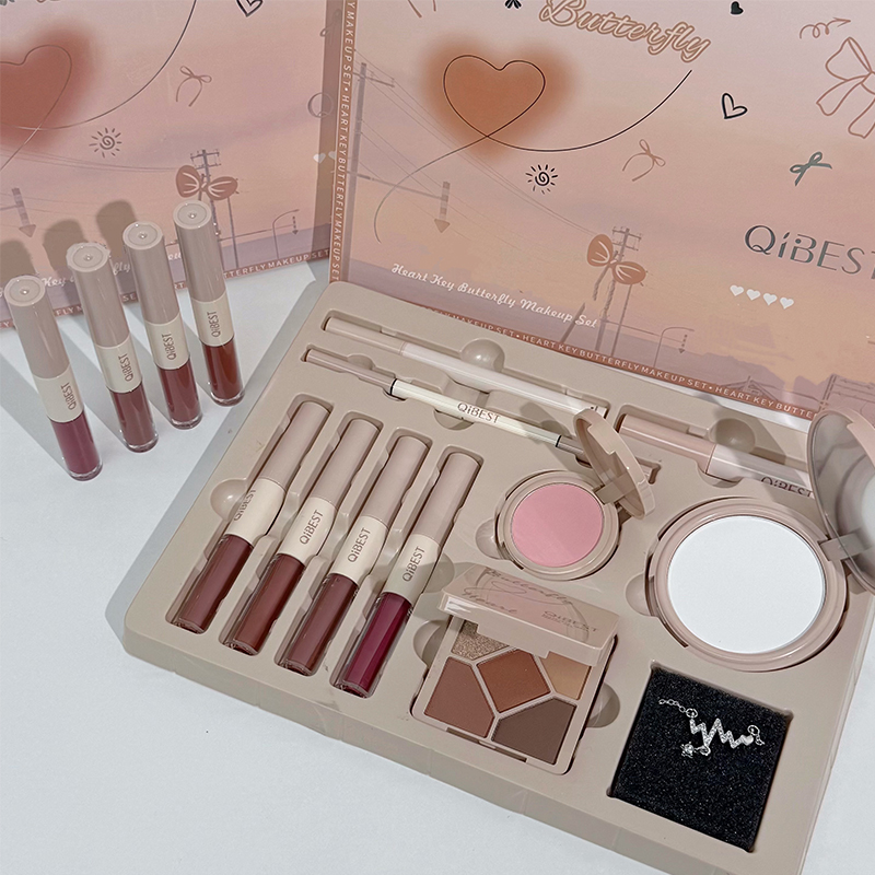 QIBEST-Juego de maquillaje fac - Huda Beauty Makeup Set reseña y precio