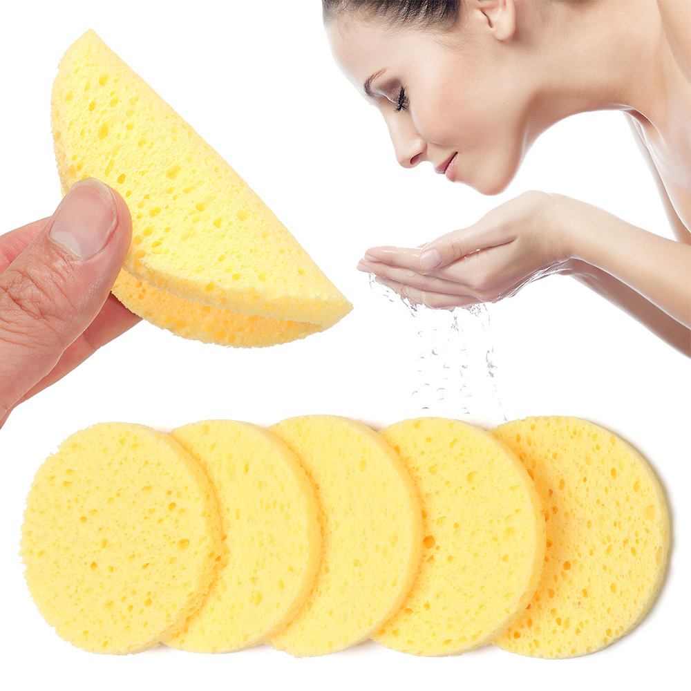 10 Uds 6-9cm cara amarilla her - Cosmetic Sponge reseña y precio