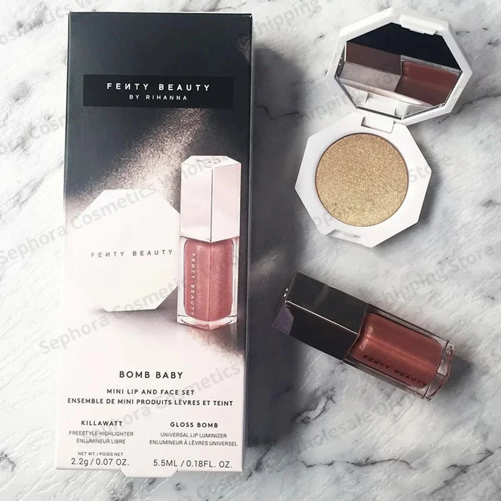 Set de Brillo Labial 2 en 1 Fe - Huda Beauty Makeup Set reseña y precio