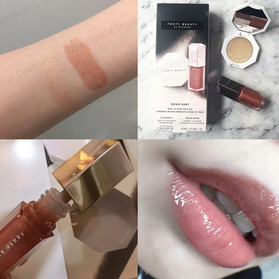 Set de Brillo Labial 2 en 1 Fe - Huda Beauty Makeup Set reseña y precio