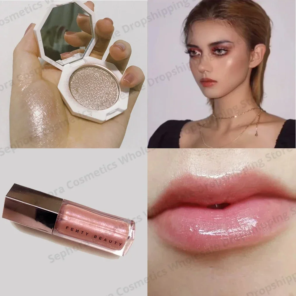 Set de Brillo Labial 2 en 1 Fe - Huda Beauty Makeup Set reseña y precio